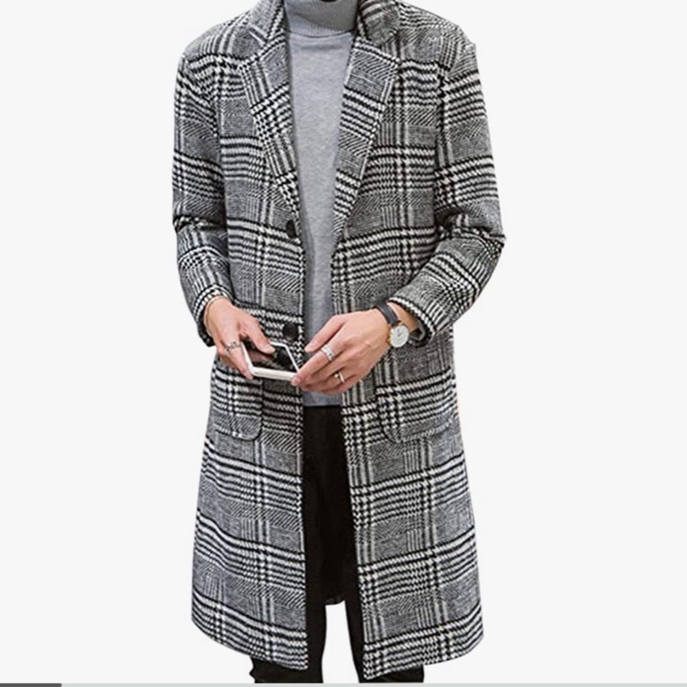 Plaid peacoat